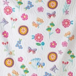 Top 10 ❤️ Company Kids Springtime Handcrafted Multicolored Twin Cotton Blend Quilt by Company Kids by The Company Store 🥰 -Allied Home Shop company kids by the company store quilts 35040a t multi 66 1000