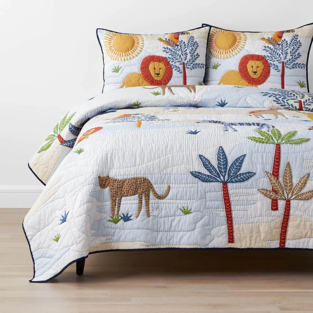 Best Pirce π Company Kids Jungle Animals Handcrafted Multicolored Twin Cotton Blend Quilt by Company Kids by The Company Store π 2 Best Pirce π Company Kids Jungle Animals Handcrafted Multicolored Twin Cotton Blend Quilt by Company Kids by The Company Store π