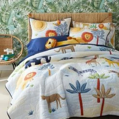Best Pirce π Company Kids Jungle Animals Handcrafted Multicolored Twin Cotton Blend Quilt by Company Kids by The Company Store π 17 Best Pirce π Company Kids Jungle Animals Handcrafted Multicolored Twin Cotton Blend Quilt by Company Kids by The Company Store π -Allied Home Shop company kids by the company store quilts 35050a t multi 77 1000