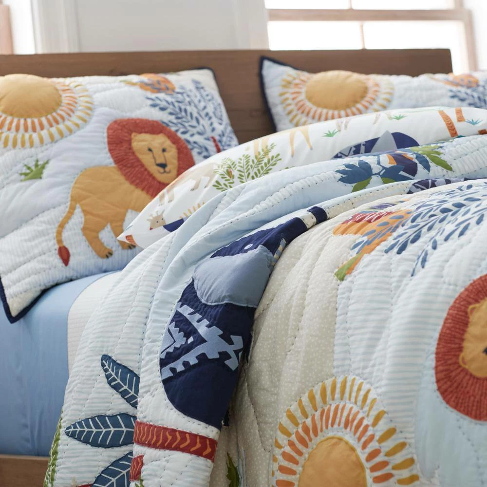 Best Pirce π Company Kids Jungle Animals Handcrafted Multicolored Twin Cotton Blend Quilt by Company Kids by The Company Store π 5 Best Pirce π Company Kids Jungle Animals Handcrafted Multicolored Twin Cotton Blend Quilt by Company Kids by The Company Store π - Image 4