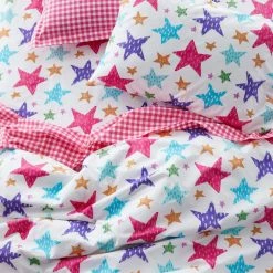 Coupon 💯 Bright Stars 3-Piece Multicolored Graphic 200-Thread Count Organic Cotton Percale Twin Sheet Set by Company Kids by The Company Store 😀 -Allied Home Shop company kids by the company store sheet sets 30335l t multi c3 1000