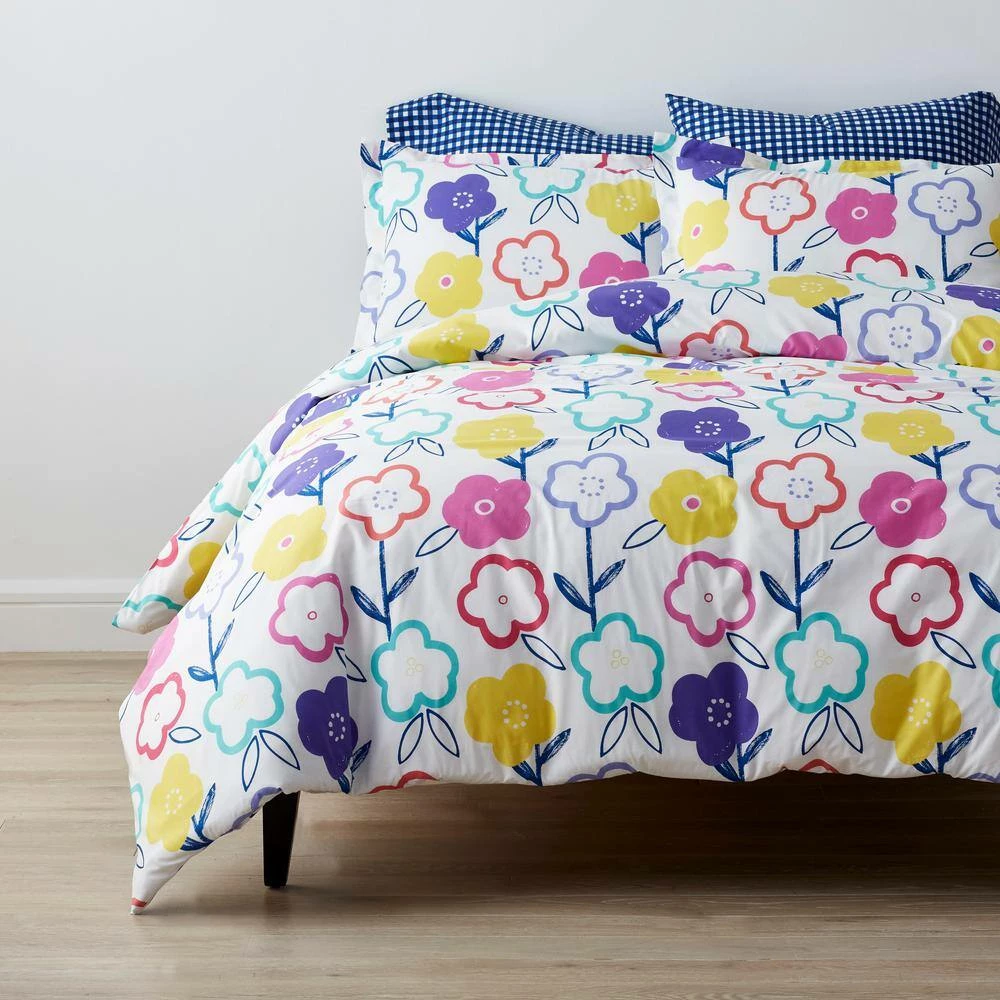 Cheap βοΈ Flower Power 4-Piece Multicolored Graphic 200-Thread Count Organic Cotton Percale Queen Sheet Set by Company Kids by The Company Store π 5 Cheap βοΈ Flower Power 4-Piece Multicolored Graphic 200-Thread Count Organic Cotton Percale Queen Sheet Set by Company Kids by The Company Store π - Image 3