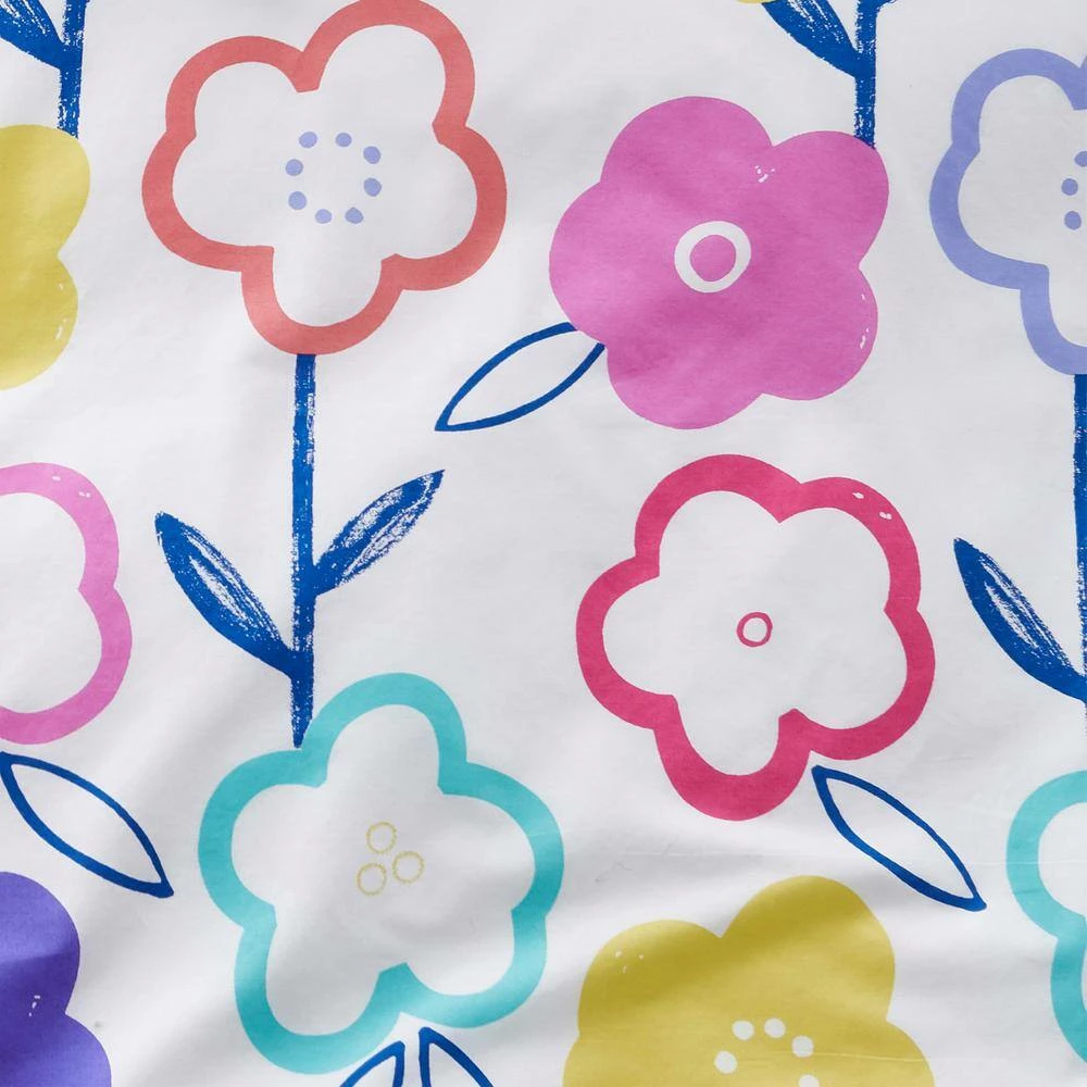 Cheap βοΈ Flower Power 4-Piece Multicolored Graphic 200-Thread Count Organic Cotton Percale Queen Sheet Set by Company Kids by The Company Store π 4 Cheap βοΈ Flower Power 4-Piece Multicolored Graphic 200-Thread Count Organic Cotton Percale Queen Sheet Set by Company Kids by The Company Store π - Image 2
