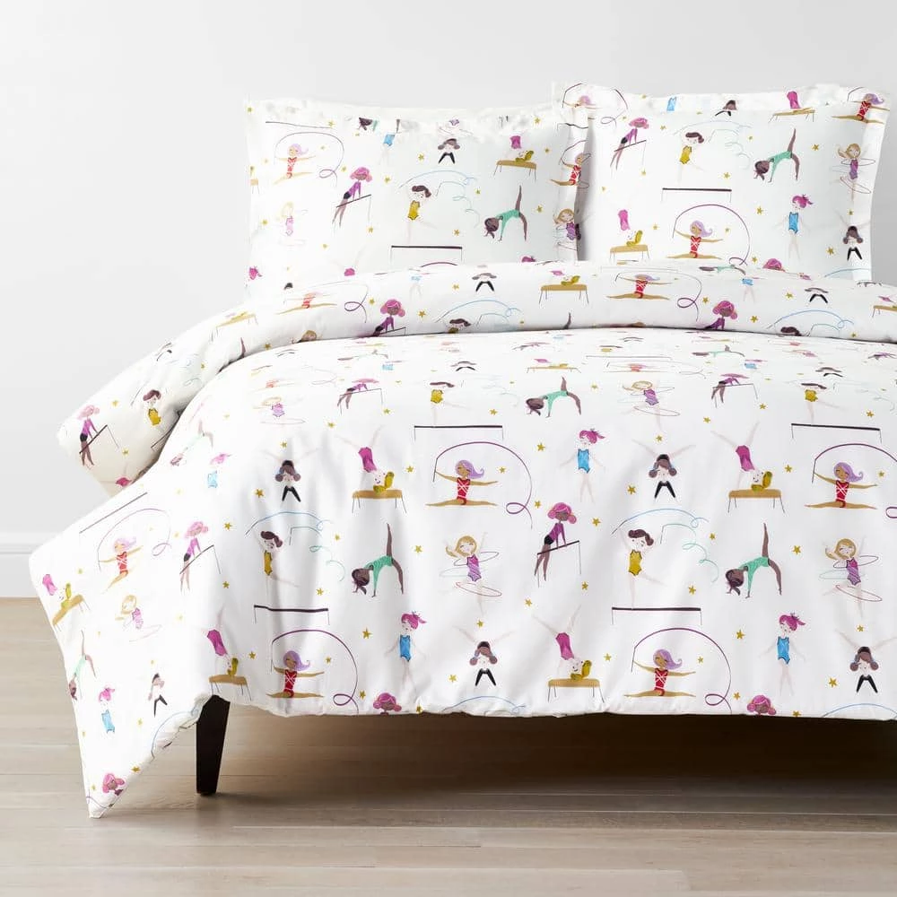 Cheapest π Company Kids Little Gymnasts 3-Piece Multicolored 200-Thread Count Organic Cotton Percale Twin Sheet Set by Company Kids by The Company Store π 4 Cheapest π Company Kids Little Gymnasts 3-Piece Multicolored 200-Thread Count Organic Cotton Percale Twin Sheet Set by Company Kids by The Company Store π - Image 2