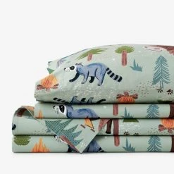 Allied Home Shop 25 Discount β Company Kids Wilderness Camp 3-Piece Multicolored 200-Thread Count Organic Cotton Percale Twin Sheet Set by Company Kids by The Company Store π