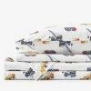 Flash Sale 🤩 Company Kids Builder's Site 4-Piece Multicolored Graphic 200-Thread Count Organic Cotton Percale Queen Sheet Set by Company Kids by The Company Store 🔥 -Allied Home Shop company kids by the company store sheet sets 30355l q multi 64 1000