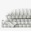 Top 10 🧨 Company Kids Stripe 3-Piece Gray Striped 200-Thread Count Organic Cotton Percale Twin Sheet Set by Company Kids by The Company Store 🛒 -Allied Home Shop company kids by the company store sheet sets 30358l t gray 64 1000
