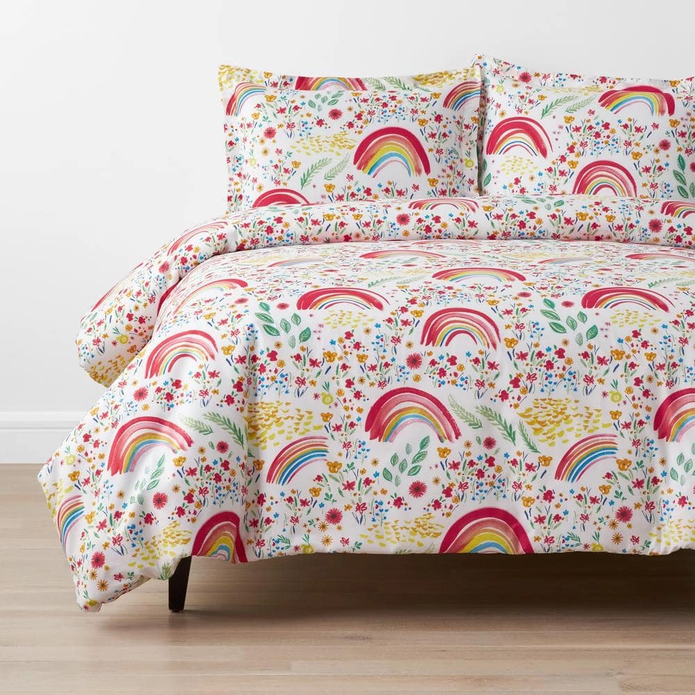 Promo π Company Kids Rainbow Organic 3-Piece Multicolored Cotton Percale Twin Sheet Set by Company Kids by The Company Store π 4 Promo π Company Kids Rainbow Organic 3-Piece Multicolored Cotton Percale Twin Sheet Set by Company Kids by The Company Store π - Image 2