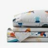 Coupon 💯 Company Kids Space Organic 4-Piece Gray Multicolored Cotton Percale Full Sheet Set by Company Kids by The Company Store 👍