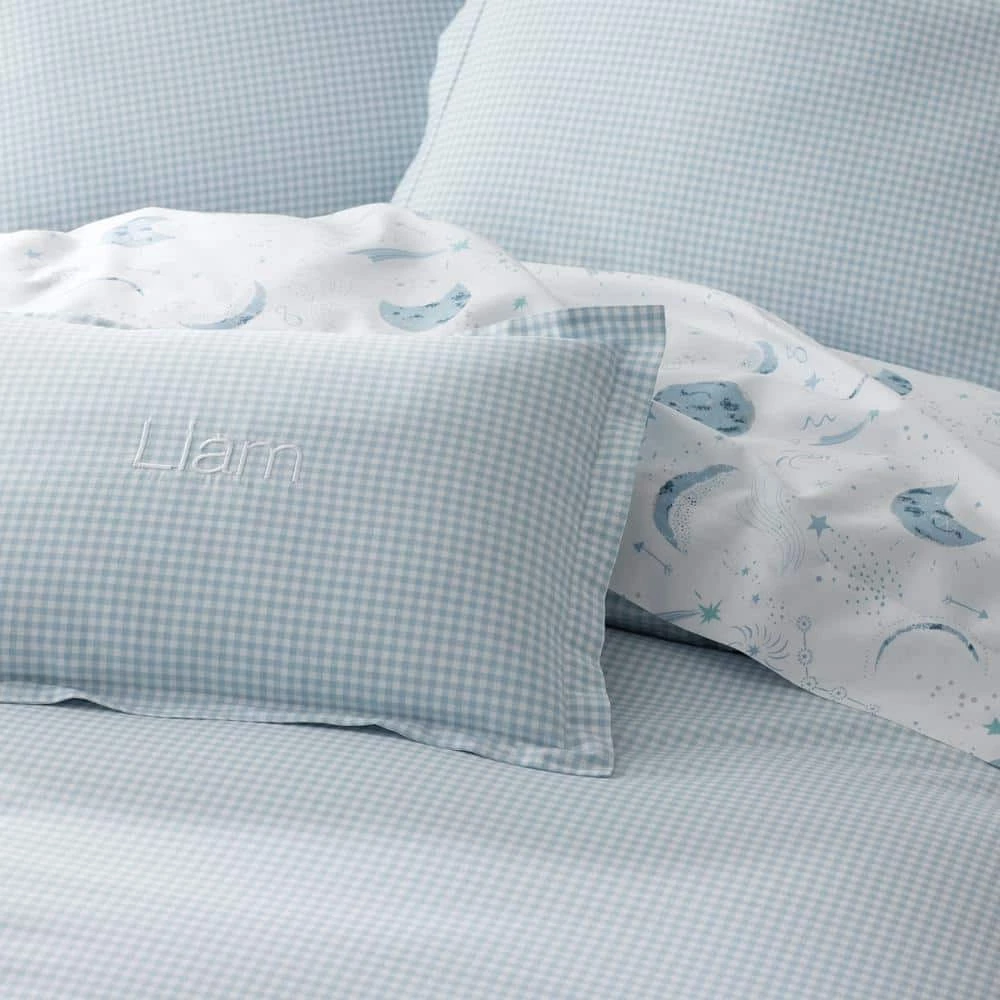 Hot Sale ๐งจ Company Kids Ditsy Gingham Blue Organic Cotton Percale Sheet Toddler Sheet Set by Company Kids by The Company Store ๐ 7 Hot Sale ๐งจ Company Kids Ditsy Gingham Blue Organic Cotton Percale Sheet Toddler Sheet Set by Company Kids by The Company Store ๐ - Image 5