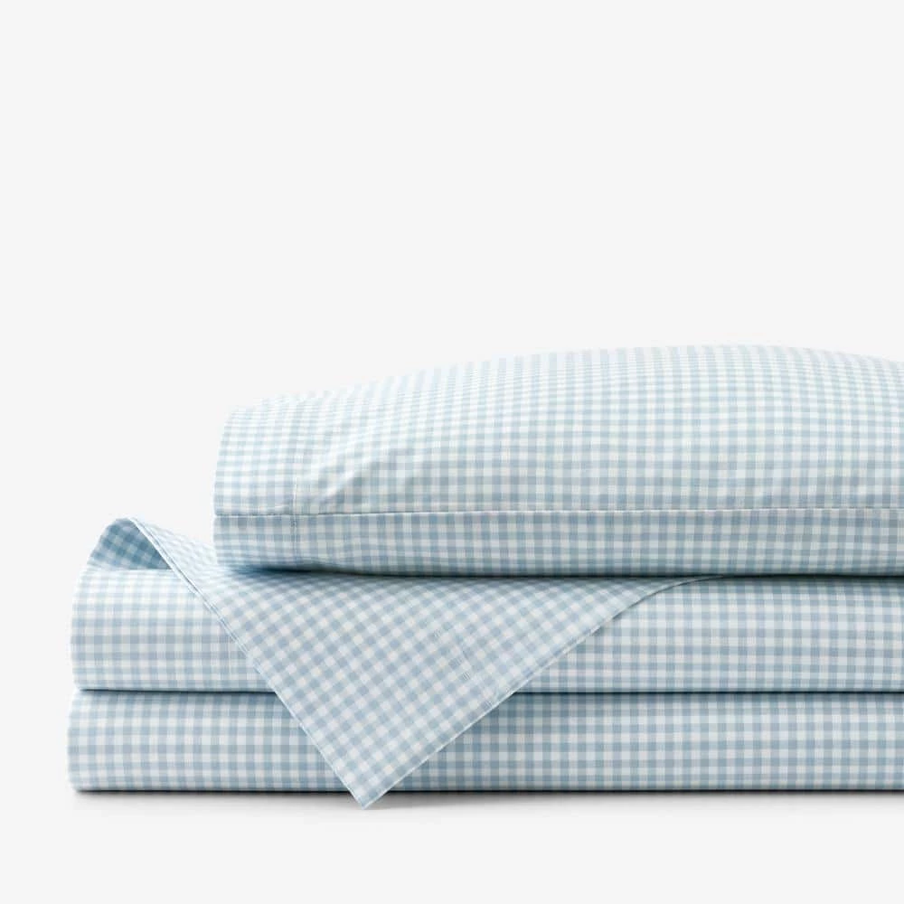 Hot Sale ๐งจ Company Kids Ditsy Gingham Blue Organic Cotton Percale Sheet Toddler Sheet Set by Company Kids by The Company Store ๐ 3 Hot Sale ๐งจ Company Kids Ditsy Gingham Blue Organic Cotton Percale Sheet Toddler Sheet Set by Company Kids by The Company Store ๐