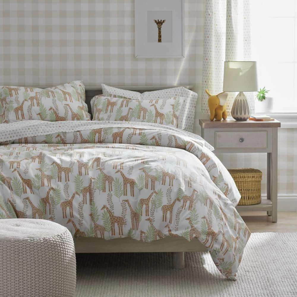 Wholesale β¨ Company Kids Giraffe Play Multi Organic Cotton Percale Twin Sheet Set by Company Kids by The Company Store π 5 Wholesale β¨ Company Kids Giraffe Play Multi Organic Cotton Percale Twin Sheet Set by Company Kids by The Company Store π - Image 3