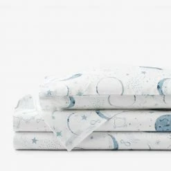 Coupon 😉 Company Kids Night Sky Blue Multi Organic Cotton Percale Toddler Sheet Set by Company Kids by The Company Store ⌛