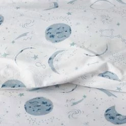 Coupon 😉 Company Kids Night Sky Blue Multi Organic Cotton Percale Toddler Sheet Set by Company Kids by The Company Store ⌛ -Allied Home Shop company kids by the company store sheet sets 38277m os blue multi 66 1000