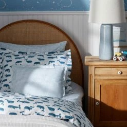 Discount 👍 Company Kids Whale School Blue Multi Organic Cotton Percale Queen Sheet Set by Company Kids by The Company Store 🥰 -Allied Home Shop company kids by the company store sheet sets 38284l q blue multi a0 1000