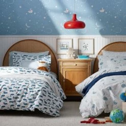 Coupon 😉 Company Kids Whale School Blue Multi Organic Cotton Percale Full/Queen Comforter Set by Company Kids by The Company Store 🤩 -Allied Home Shop company kids by the company store toddler bedding sets 38284e fq blue multi 40 1000