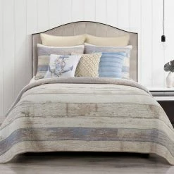 Wholesale 😉 Bleached Boardwalk 2-Piece Beige Cotton Twin Quilt Set by DONNA SHARP 🧨