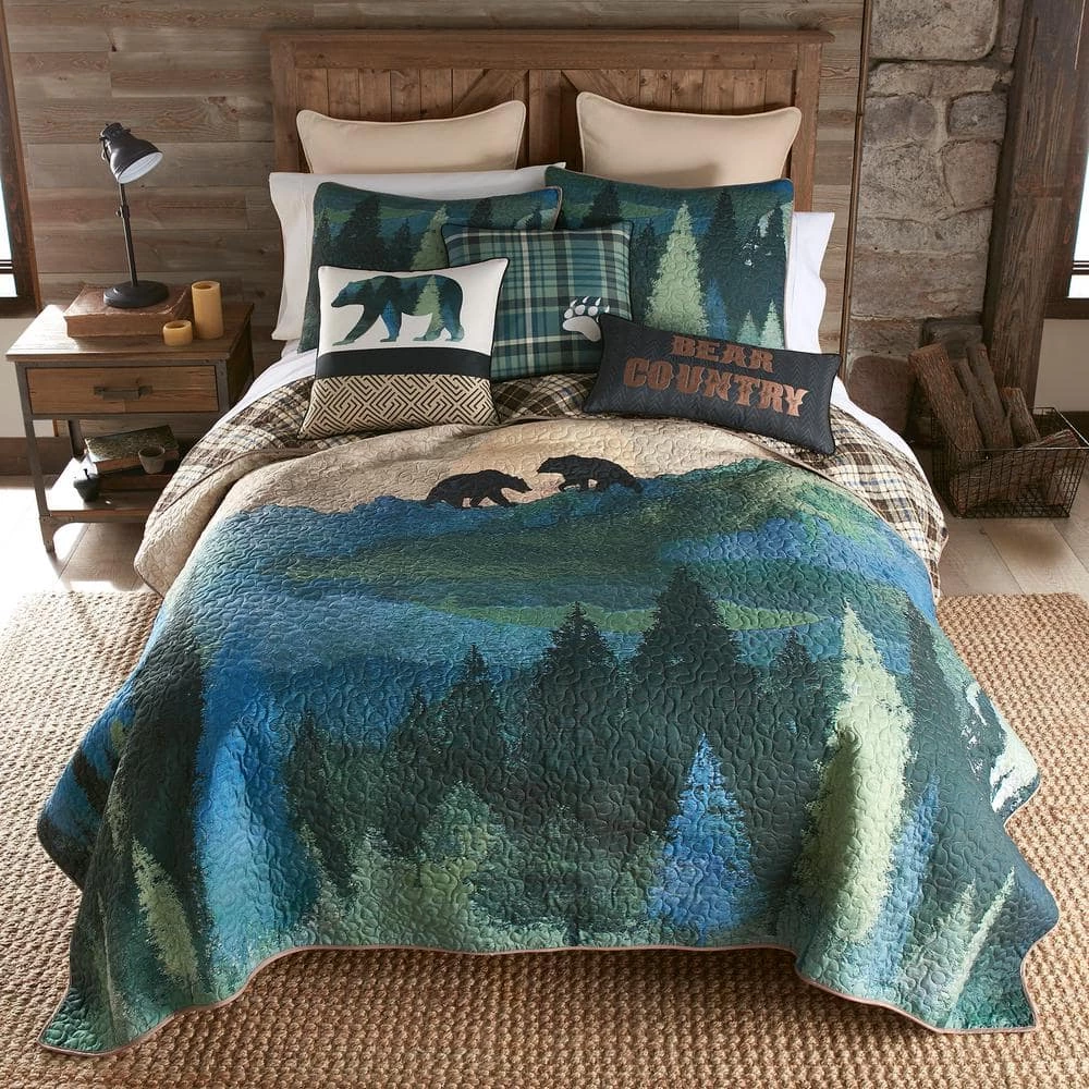 Wholesale π Bear Ridge UCC 3 Piece Multi Color Polyester Queen Quilt Set by DONNA SHARP π 3 Wholesale π Bear Ridge UCC 3 Piece Multi Color Polyester Queen Quilt Set by DONNA SHARP π