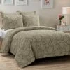 Best Sale ✔️ Amadora 3-Piece Taupe Cotton Queen Comforter Set by DONNA SHARP 🛒 -Allied Home Shop donna sharp bedding sets y00400 64 1000