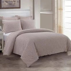 Best Sale 🥰 Seville 3-Piece Blush Cotton Queen Comforter Set by DONNA SHARP ✨