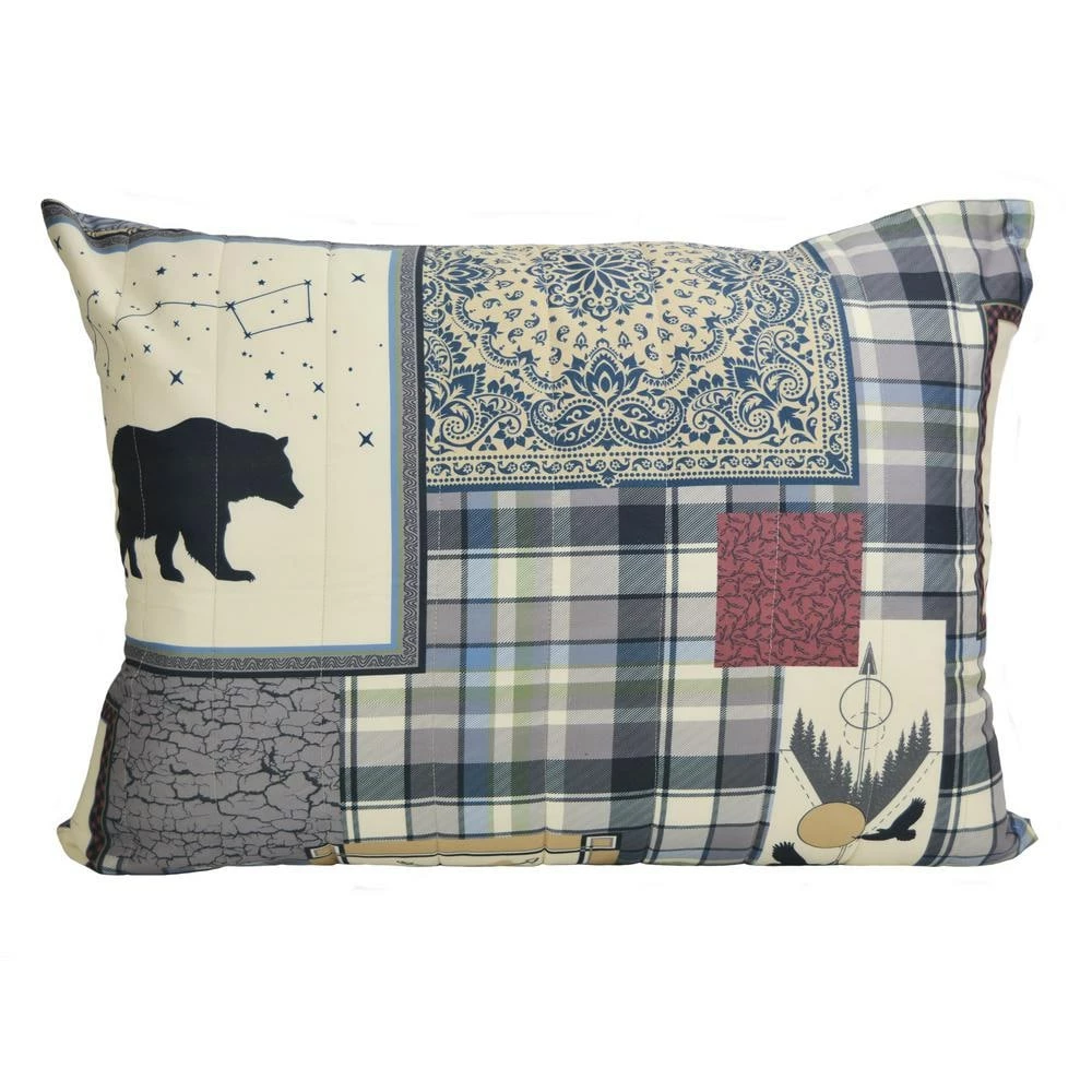 Outlet π Forest Symbols 3-Piece Gray Multi-Color Polyester Queen Comforter Set by DONNA SHARP π 6 Outlet π Forest Symbols 3-Piece Gray Multi-Color Polyester Queen Comforter Set by DONNA SHARP π - Image 4