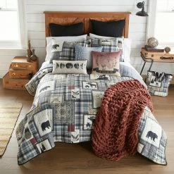 Brand new 😍 Forest Symbols 3-Piece Multicolor Queen Polyester Coverlet Set by DONNA SHARP 👏