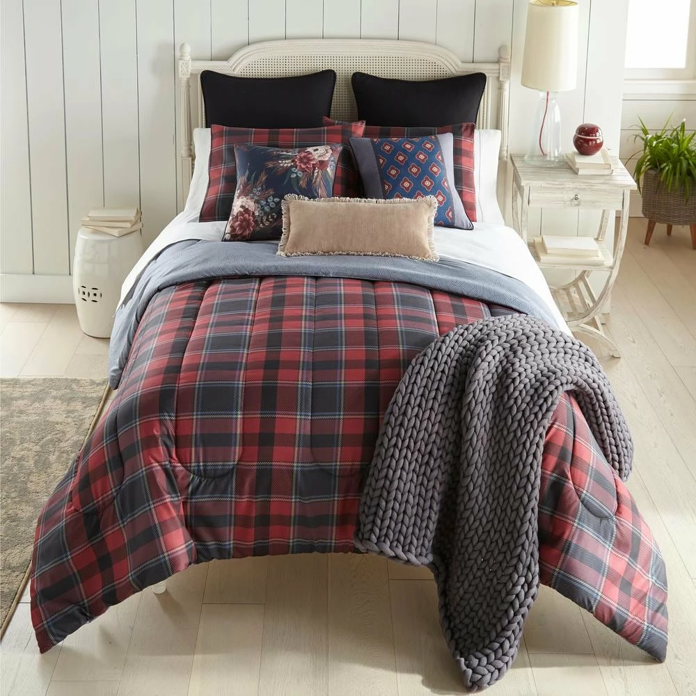 Best Sale 𧨠Tartan 3-Piece Multicolor Polyester Queen Comforter Set by DONNA SHARP β¨ 3 Best Sale 𧨠Tartan 3-Piece Multicolor Polyester Queen Comforter Set by DONNA SHARP β¨