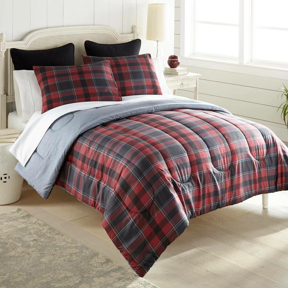 Best Sale 𧨠Tartan 3-Piece Multicolor Polyester Queen Comforter Set by DONNA SHARP ⨠5 Best Sale 𧨠Tartan 3-Piece Multicolor Polyester Queen Comforter Set by DONNA SHARP ⨠- Image 3