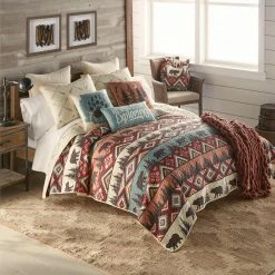 Flash Sale 🤩 Bear Totem Multicolor 3-Piece Polyester King Quilt Set by DONNA SHARP ⭐ -Allied Home Shop donna sharp bedding sets y20267 4f 1000