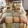 Discount 😀 Wood Patch 3-Piece Brown Cotton King Quilt Set by DONNA SHARP ❤️ -Allied Home Shop donna sharp bedding sets z54407 64 1000