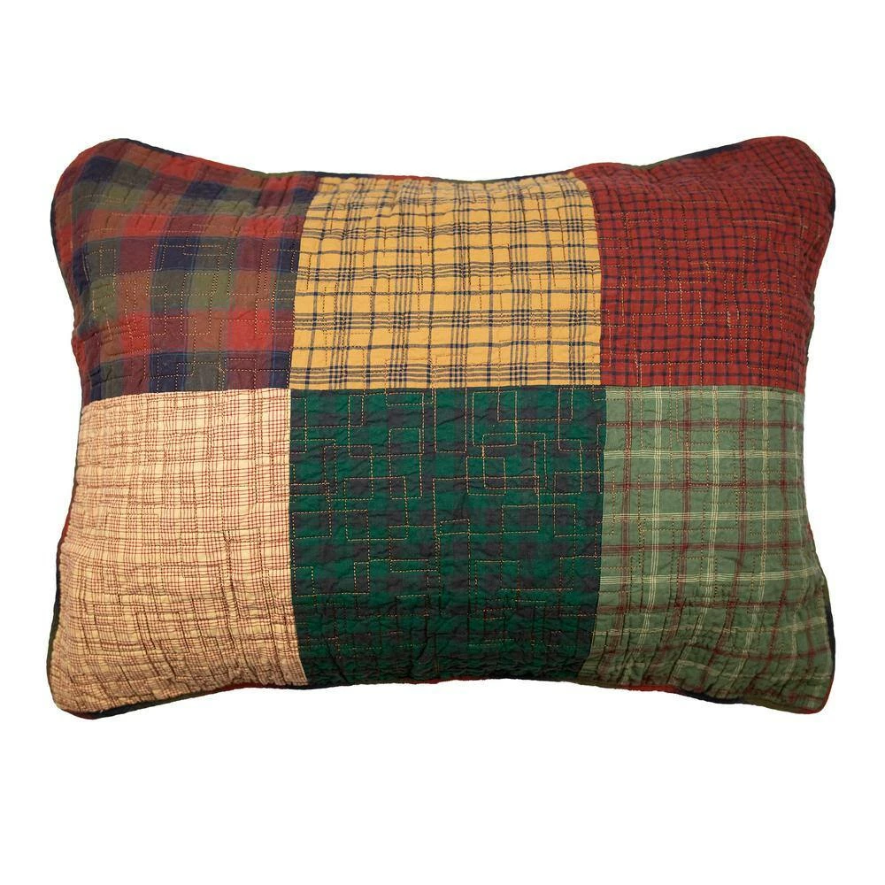 Best Sale π₯ Campfire Square 3-Piece Red Cotton Queen Quilt Set by DONNA SHARP β 6 Best Sale π₯ Campfire Square 3-Piece Red Cotton Queen Quilt Set by DONNA SHARP β - Image 4