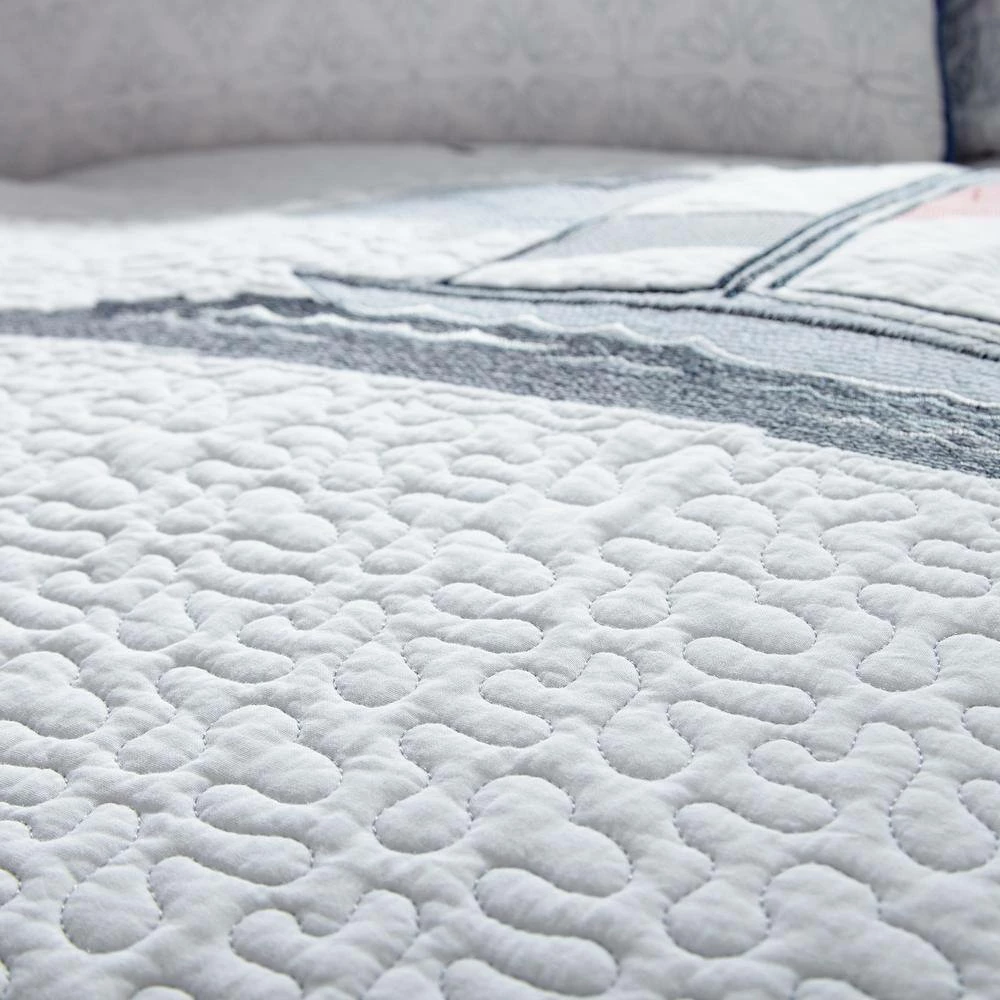 Outlet ⭐ Yacht Club White Cotton Standard Sham by DONNA SHARP ⌛ 6 Outlet ⭐ Yacht Club White Cotton Standard Sham by DONNA SHARP ⌛ - Image 4