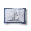 Outlet ⭐ Yacht Club White Cotton Standard Sham by DONNA SHARP ⌛