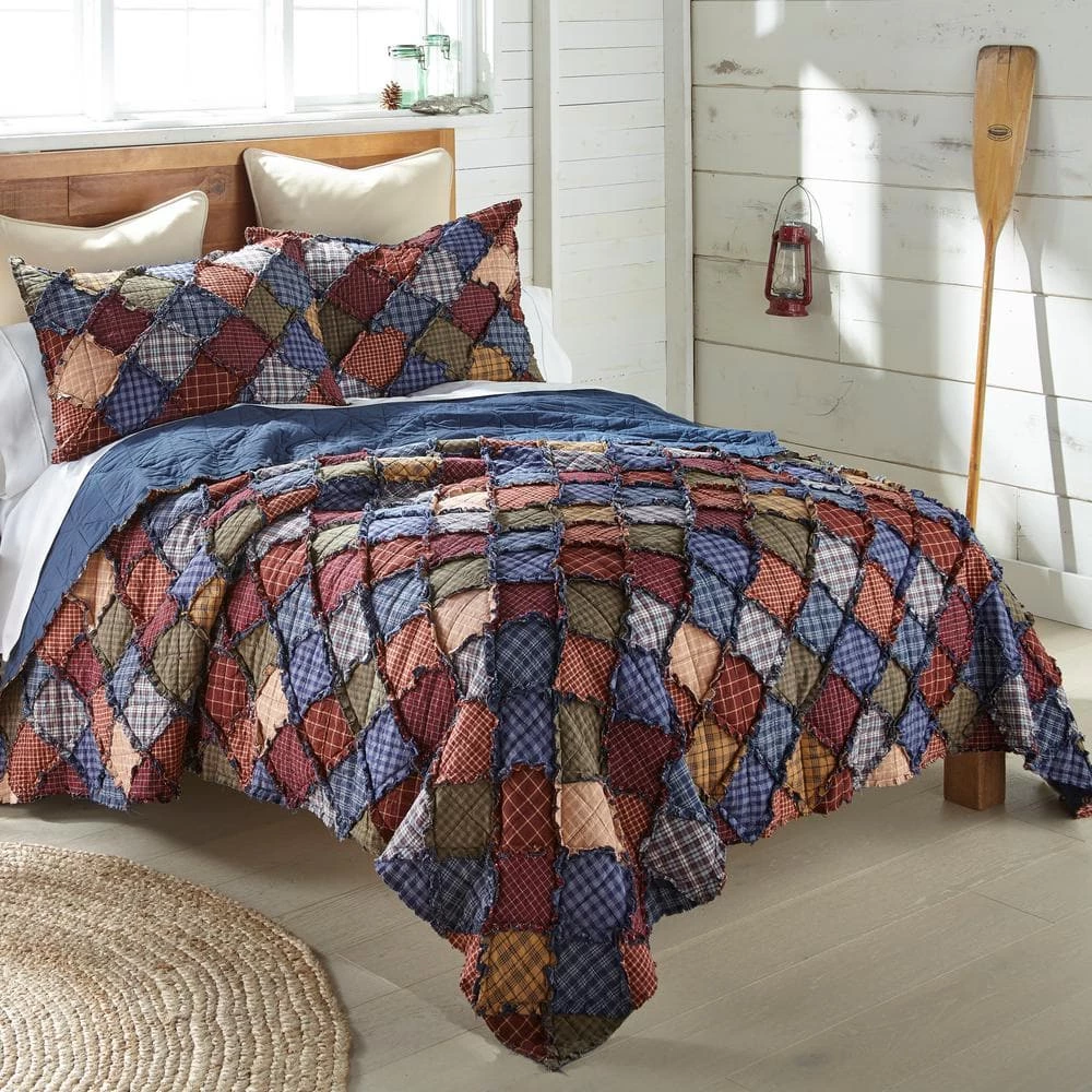 Budget π Blue Ridge Blue Cotton King Quilt Set (3-Piece) by DONNA SHARP π€© 4 Budget π Blue Ridge Blue Cotton King Quilt Set (3-Piece) by DONNA SHARP π€© - Image 2