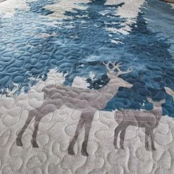 Flash Sale 😀 Watercolor Forest 3-Piece Ivory King Polyester Quilt Set by DONNA SHARP 👏 -Allied Home Shop donna sharp quilts 67147 4f 1000