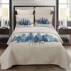 Flash Sale 😀 Watercolor Forest 3-Piece Ivory King Polyester Quilt Set by DONNA SHARP 👏 -Allied Home Shop donna sharp quilts 67147 64 1000