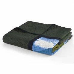 Outlet 🎁 Bear Brown, Blue, Green, Black Geometric King Quilt by DONNA SHARP 🎁 -Allied Home Shop donna sharp quilts 83427 c3 1000