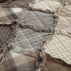 New ⭐ Smoky Mountain Taupe and Grey Cotton Queen Quilt by DONNA SHARP 😀 -Allied Home Shop donna sharp quilts 83806 4f 1000