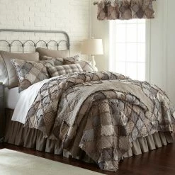 New ⭐ Smoky Mountain Taupe and Grey Cotton Queen Quilt by DONNA SHARP 😀 -Allied Home Shop donna sharp quilts 83806 c3 1000