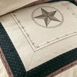 Hot Sale 😉 Texas Pride Beige King Quilt by DONNA SHARP ❤️ -Allied Home Shop donna sharp quilts 93807 1f 1000