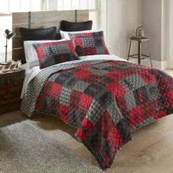 Outlet π Red Forest 3-Piece Graphic King Microfiber Quilt Set by DONNA SHARP π 8 Outlet π Red Forest 3-Piece Graphic King Microfiber Quilt Set by DONNA SHARP π -Allied Home Shop donna sharp quilts y20017 c3 1000