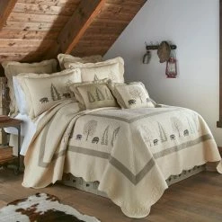 Best reviews of 😍 Bear Creek 2-Piece Beige, Gold, Grey Twin Cotton Quilt Set by DONNA SHARP ✨