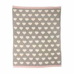 Brand new 🎁 Jordan Light Grey Geometric Cotton Baby Blanket by HomeRoots ⭐