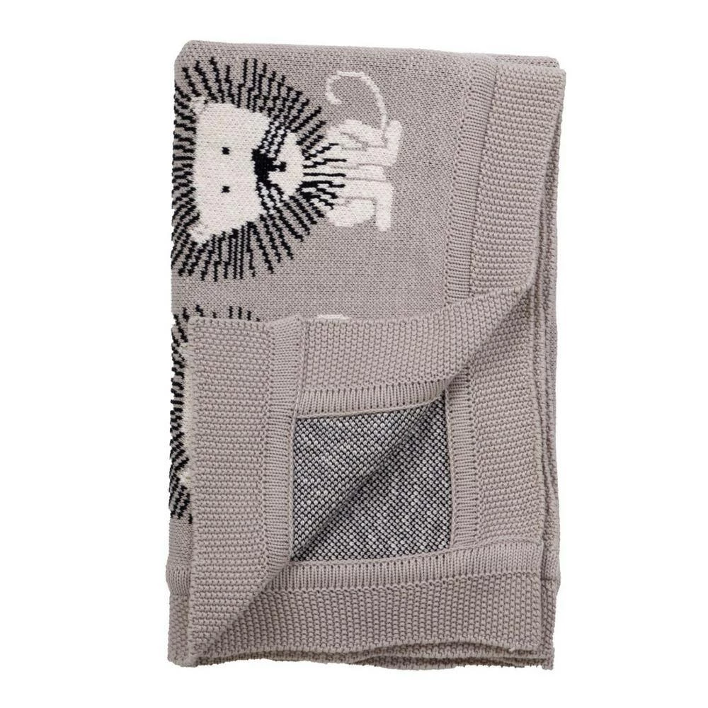 Promo π Jordan Light Grey Animal Cotton Baby Blanket by HomeRoots π 6 Promo π Jordan Light Grey Animal Cotton Baby Blanket by HomeRoots π - Image 4