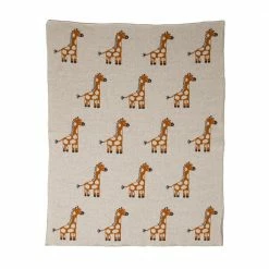 Best deal 🌟 Jordan Ivory Animal Cotton Baby Blanket by HomeRoots ✨