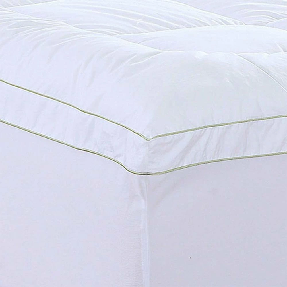 Promo π 17" Square Quilted Accent Queen Piping Mattress Pad With Fitted Cover by HomeRoots π 5 Promo π 17" Square Quilted Accent Queen Piping Mattress Pad With Fitted Cover by HomeRoots π - Image 3