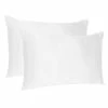 Discount 👏 Amelia White Solid Color Satin King Pillowcases (Set of 2) by HomeRoots 👏 -Allied Home Shop homeroots pillowcases 2000387835 64 1000