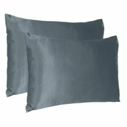 Top 10 🧨 Amelia Gray Solid Color Satin King Pillowcases (Set of 2) by HomeRoots 🔥