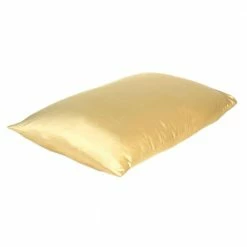 Buy 😀 Amelia Gold Solid Color Satin King Pillowcases (Set of 2) by HomeRoots 🔥 -Allied Home Shop homeroots pillowcases 2000387840 1f 1000