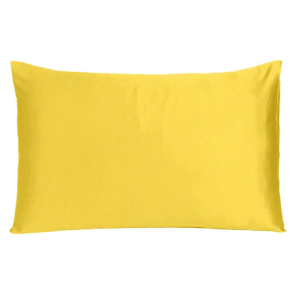 Brand new π Amelia Lemon Solid Color Satin King Pillowcases (Set of 2) by HomeRoots 𧨠5 Brand new π Amelia Lemon Solid Color Satin King Pillowcases (Set of 2) by HomeRoots 𧨠- Image 3
